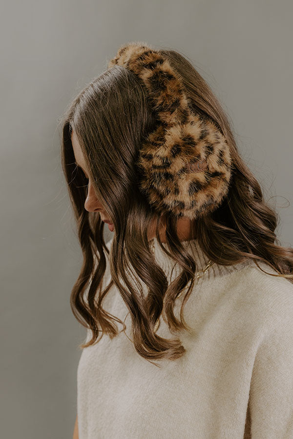 Leopard Luxe Faux Fur Earmuffs Image - 2