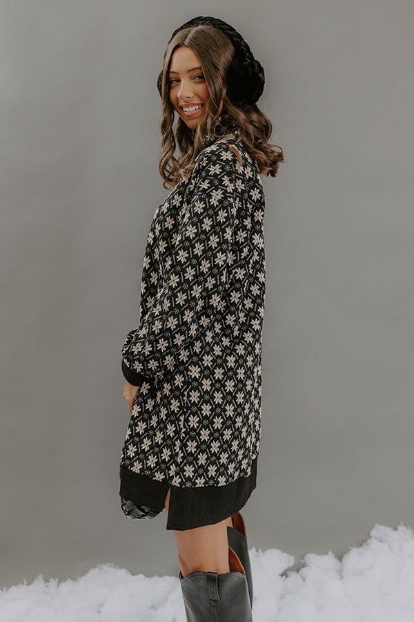 Petal Party Floral Knit Jacquard Mini Dress Image - 5