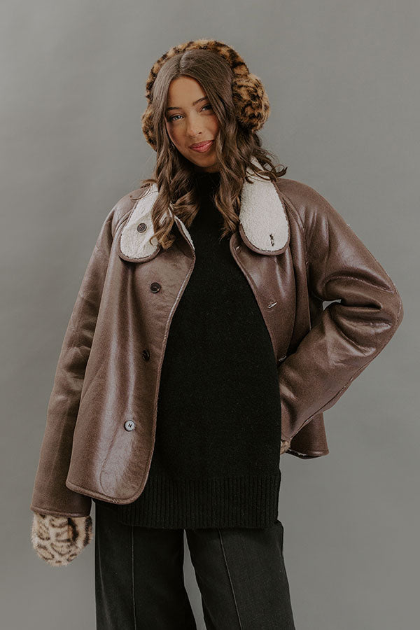 Autumn Wander Faux Sherpa Reversible Jacket Image - 2