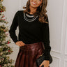 Glitz Avenue Embellished Sweater Top in Black Image - 1