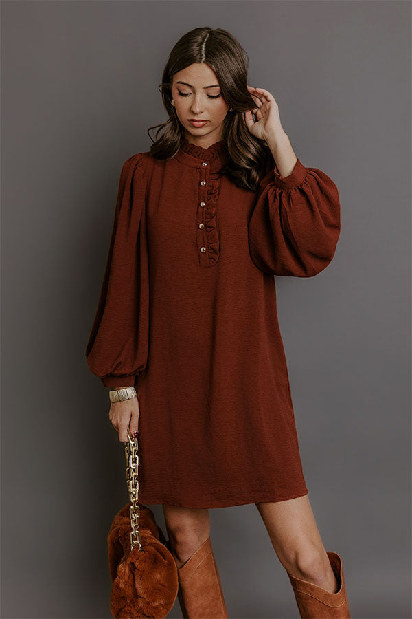 Falling for You Ruffle Mini Dress Image - 1