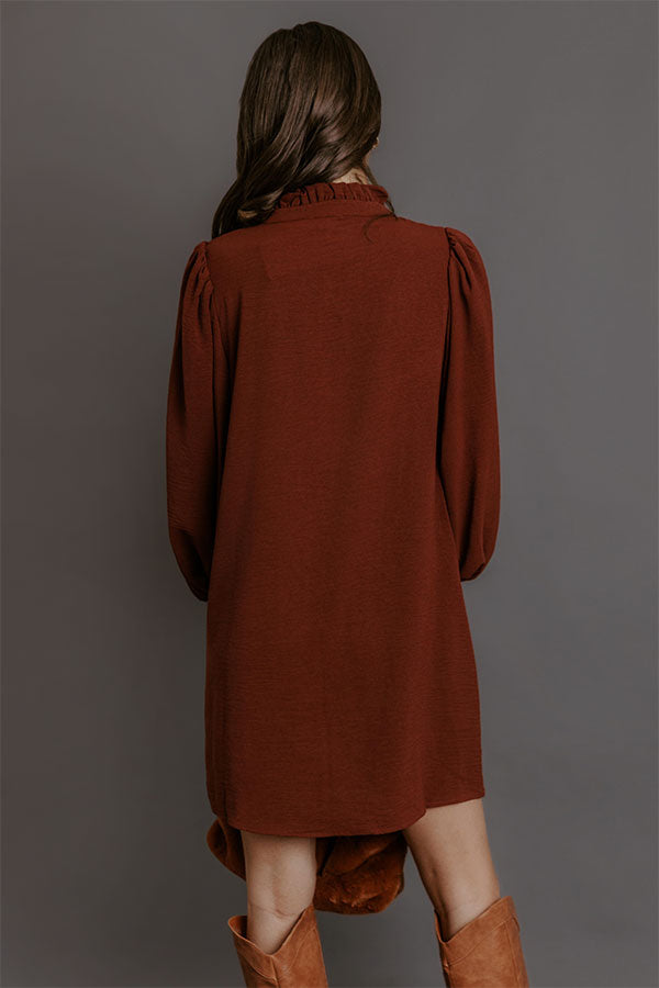 Falling for You Ruffle Mini Dress Image - 4