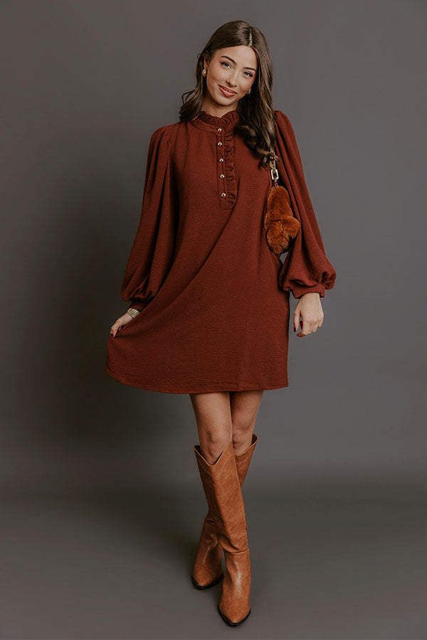 Falling for You Ruffle Mini Dress Image - 2