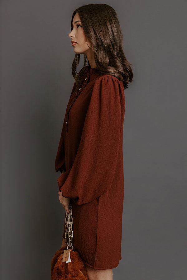 Falling for You Ruffle Mini Dress Image - 3