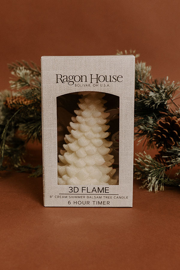 Snow-capped Trees Flameless Candle Image - 2