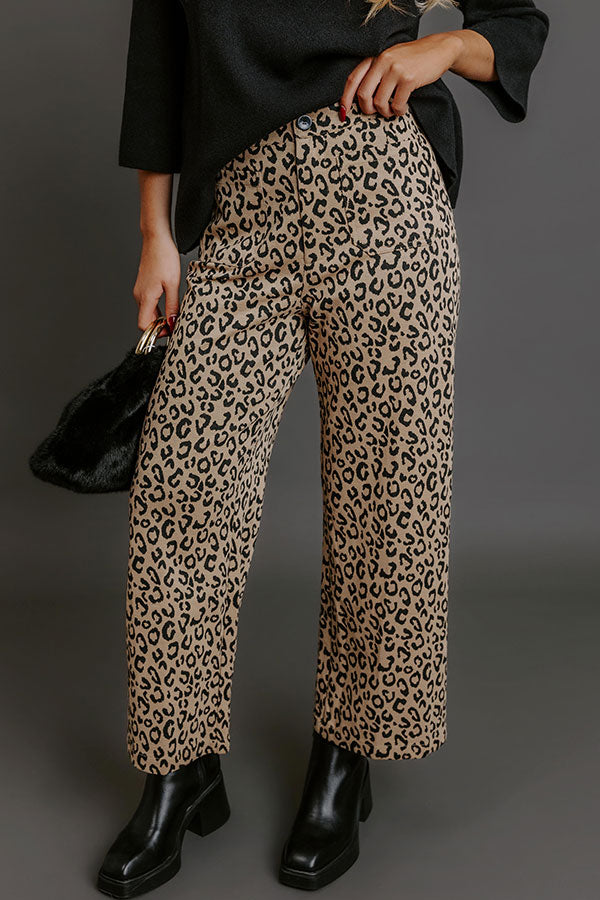 The Mia High Waist Leopard Wide Leg Pants Image - 1