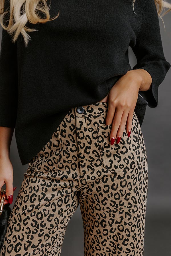 The Mia High Waist Leopard Wide Leg Pants Image - 3