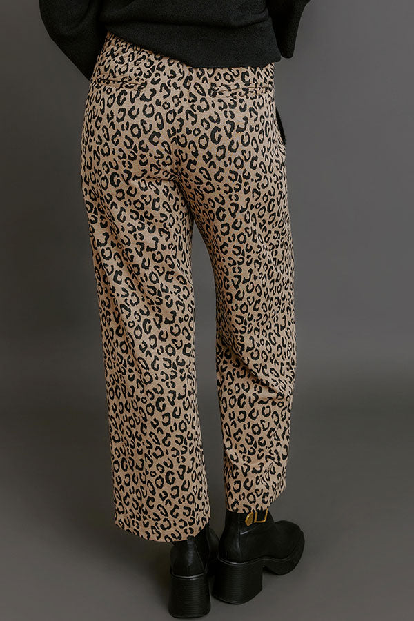 The Mia High Waist Leopard Wide Leg Pants Image - 5