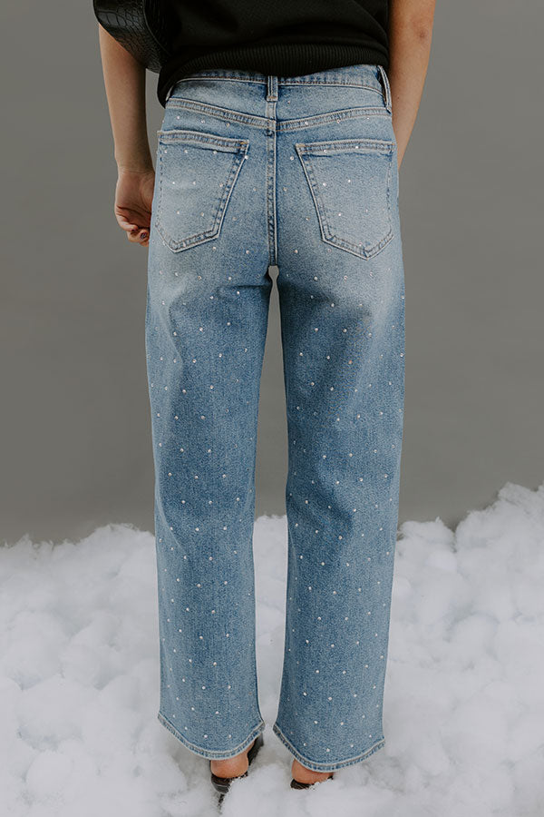 The Quinn High Waist Embellished Straight Leg Jean Image - 5