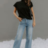 The Quinn High Waist Embellished Straight Leg Jean Image - 1