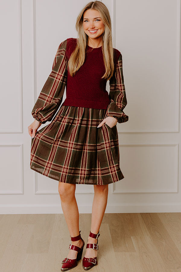 Mulberry Kiss Plaid Mini Dress Image - 1