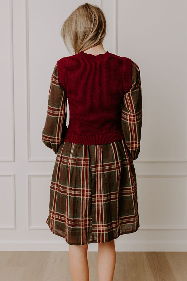 Mulberry Kiss Plaid Mini Dress Image - 5