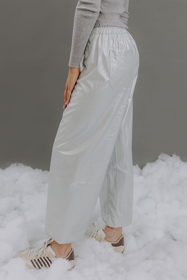 The Aria High Waist Metallic Wide Leg Pants Image - 3
