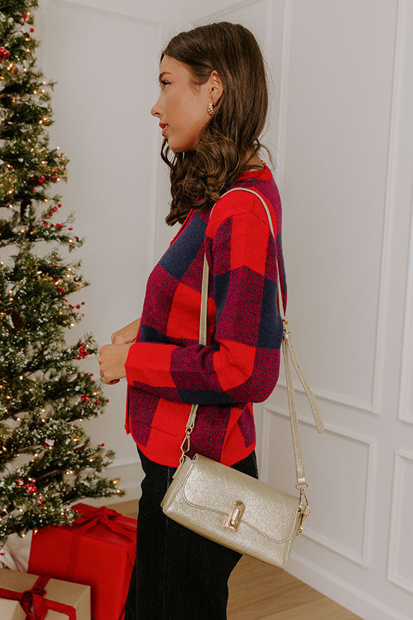 Plaid Kisses Knit Cardigan Image - 4