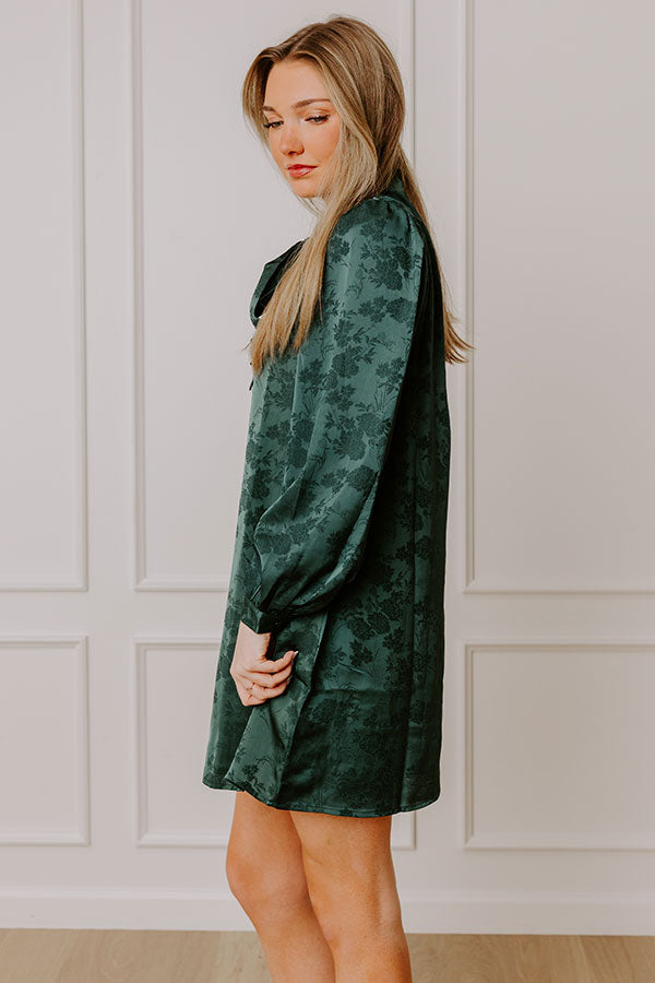 Cosmos And Kisses Floral Jacquard Mini Dress Image - 5