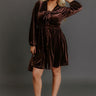 Luxe Gathering Velvet Mini Dress Image - 1