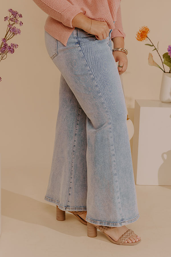 RISEN Melody Low Rise Wide Leg Shimmer Jean Curves Image - 3