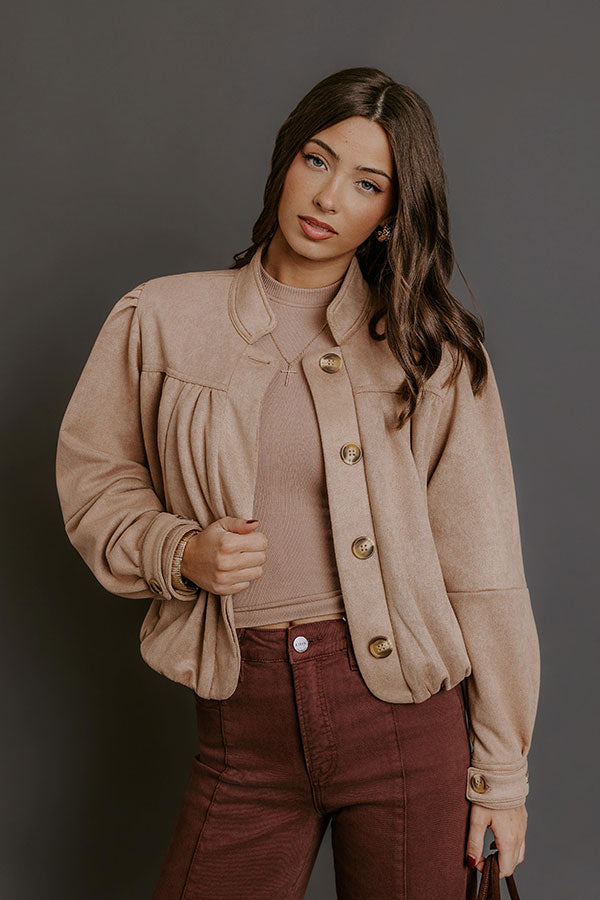 City Chic Faux Suede Jacket Image - 1