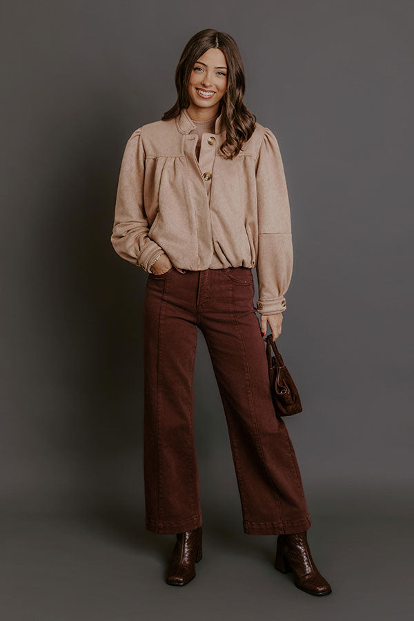 City Chic Faux Suede Jacket Image - 5