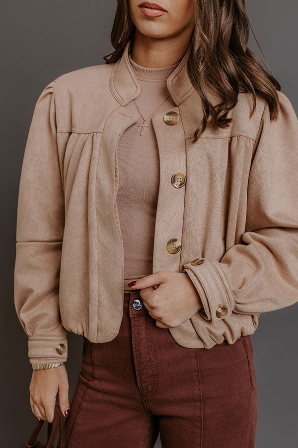 City Chic Faux Suede Jacket Image - 3