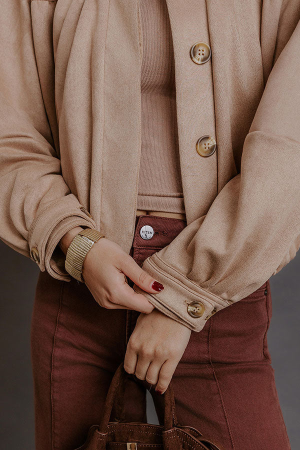 City Chic Faux Suede Jacket Image - 4