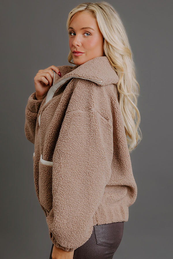 Cozy Season Sherpa Quarter Zip Pullover Image - 3