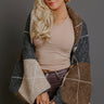 Cozy Lane Knit Plaid Shrug Cardigan in Charcoal Image - 1