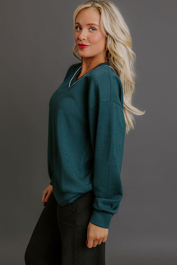 Elite Comfort Scuba Sweatshirt in Forest Image - 3