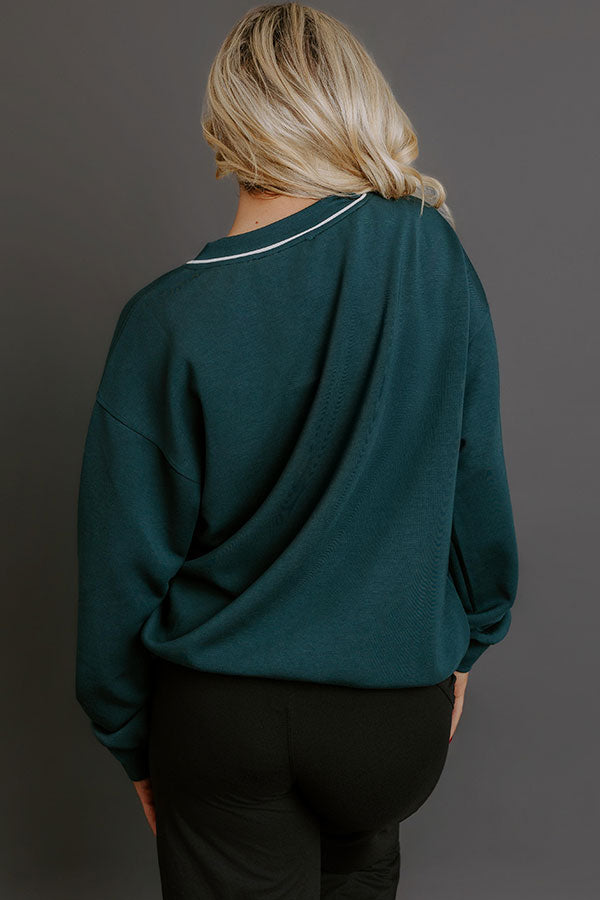 Elite Comfort Scuba Sweatshirt in Forest Image - 4