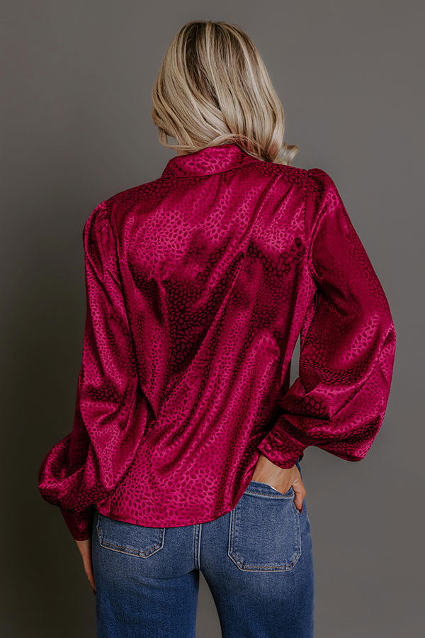 Champagne Agenda Jacquard Button Up Top Image - 4