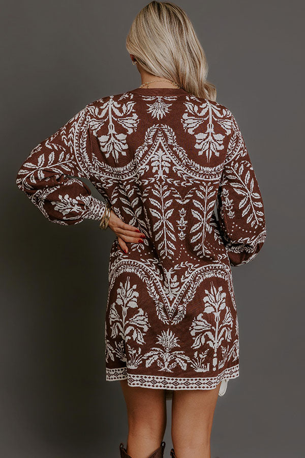 Next Chapter Floral Knit Sweater Mini Dress Image - 3