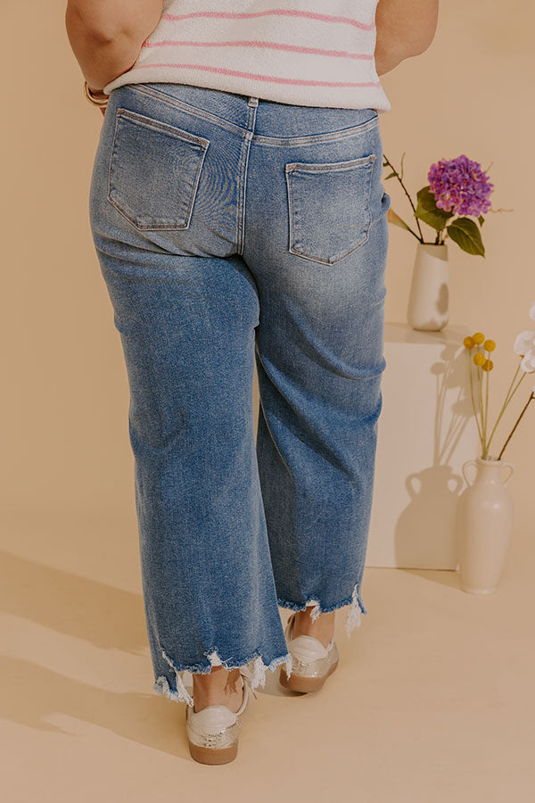 RISEN Isabelle High Waist Crop Wide Leg Jean Curves Image - 4
