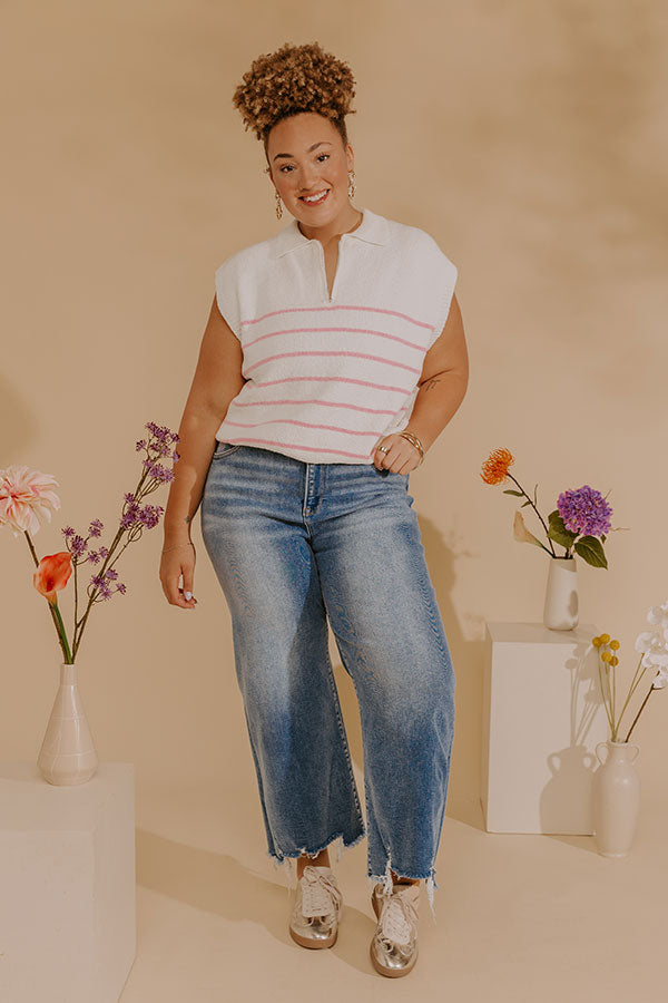 RISEN Isabelle High Waist Crop Wide Leg Jean Curves Image - 5