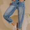 RISEN Scottie High Waist Barrel Leg Cuff Jean Image - 1