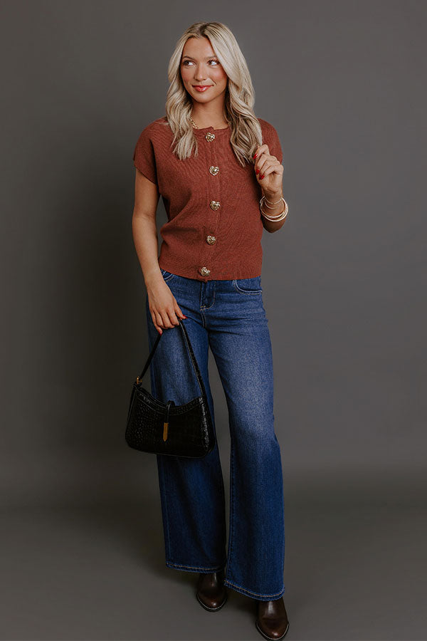 Heartfelt Moment Knit Button Up Top Image - 5