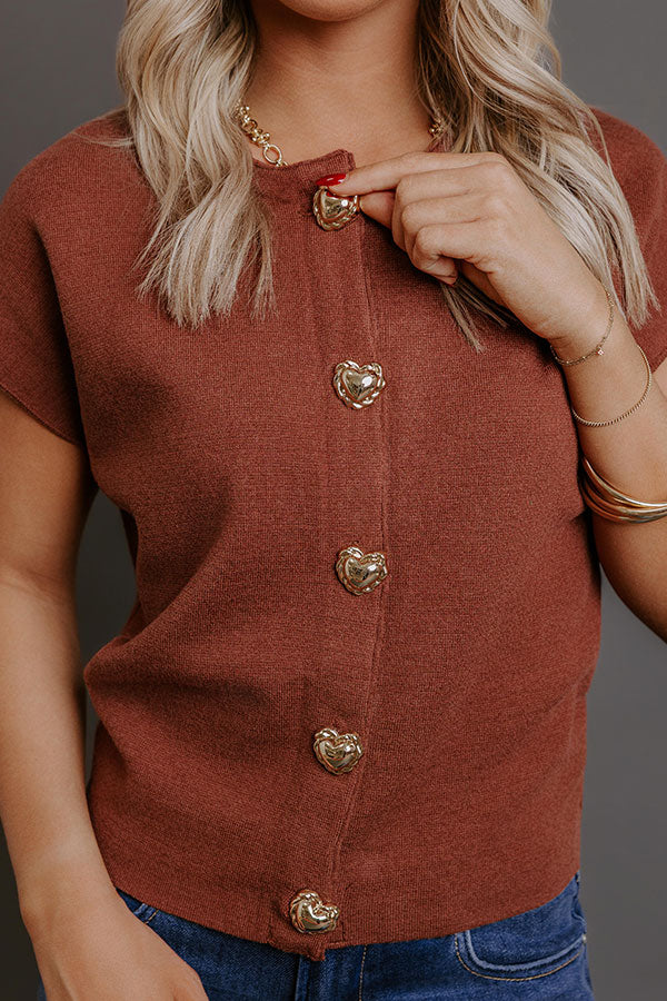 Heartfelt Moment Knit Button Up Top Image - 3