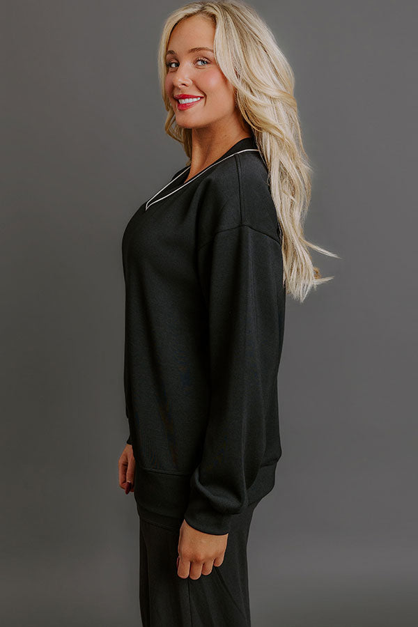 Elite Comfort Scuba Sweatshirt in Black Image - 2