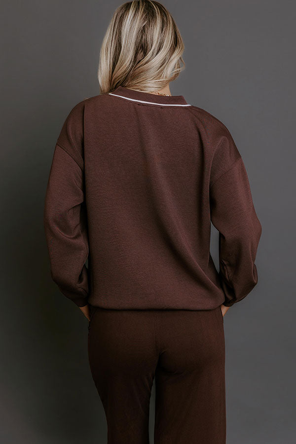 Elite Comfort Scuba Sweatshirt in Chestnut Image - 3