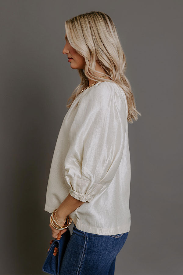 Social Chic Shift Top in Cream Image - 3