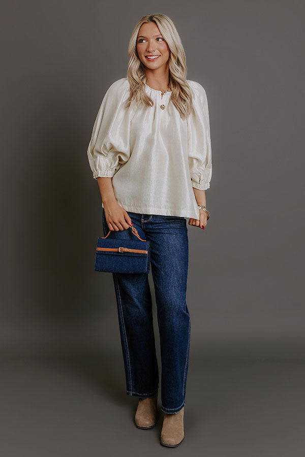 Social Chic Shift Top in Cream Image - 2