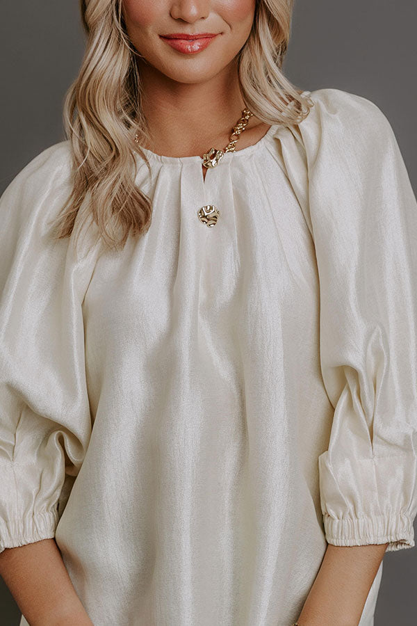 Social Chic Shift Top in Cream Image - 5