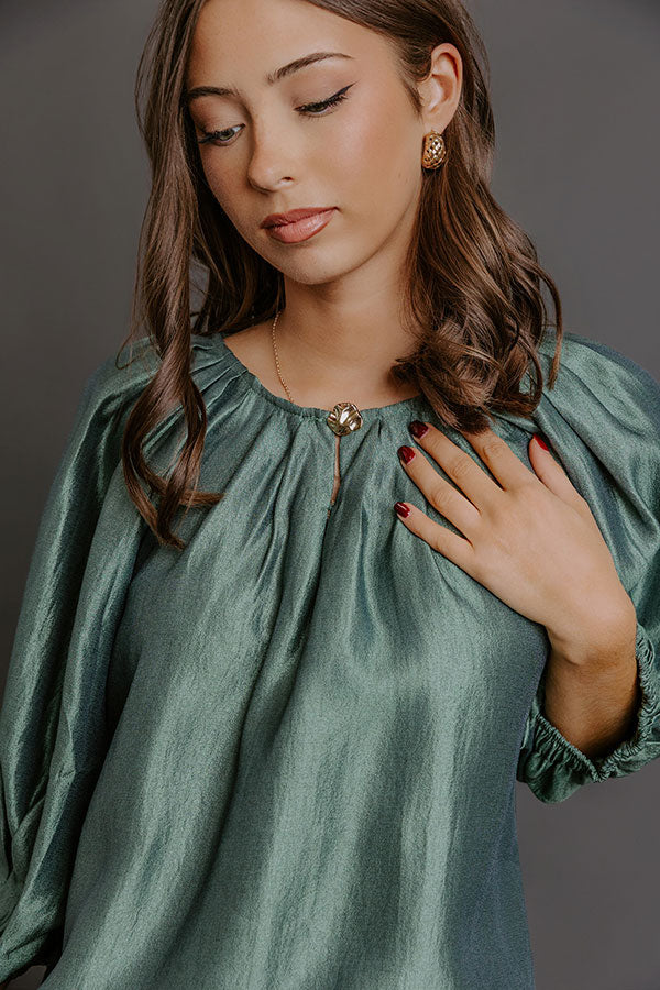 Social Chic Shift Top in Pear Image - 2