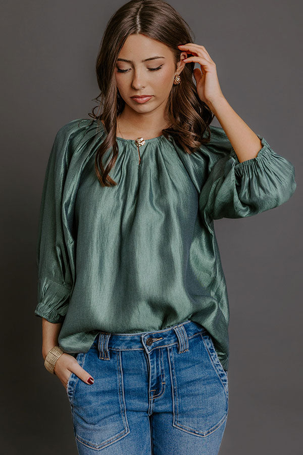 Social Chic Shift Top in Pear Image - 1