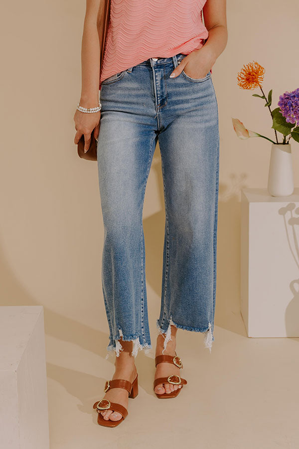 RISEN Isabelle High Waist Crop Wide Leg Jean Image - 1