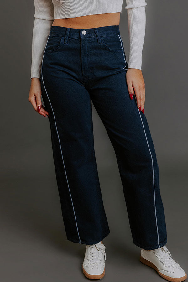 JUST USA Lulu High Waist Barrel Leg Jean Image - 1