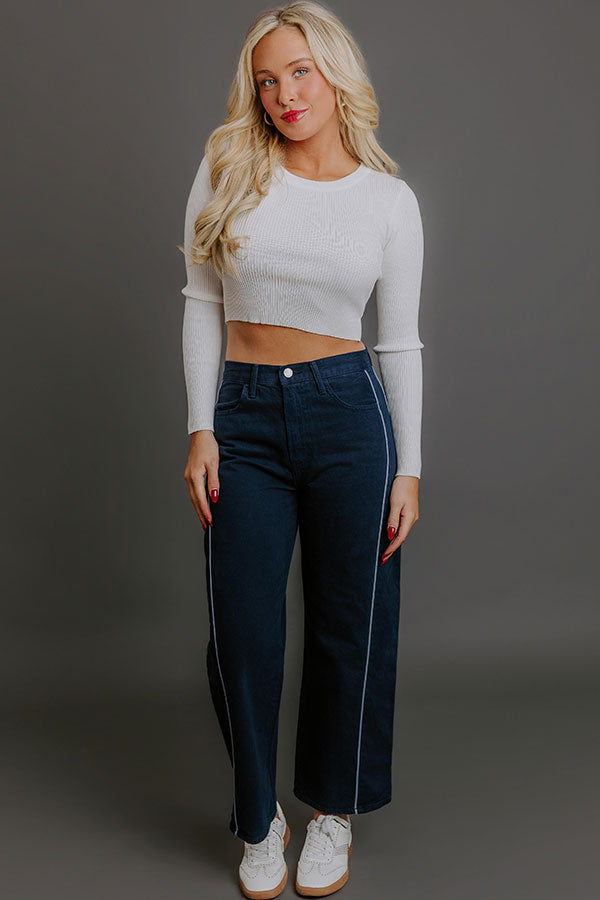 JUST USA Lulu High Waist Barrel Leg Jean Image - 5