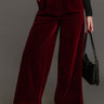 The Stevie High Waist Velvet Wide Leg Pants Image - 1