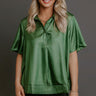 Sip And Shine Button Up Top in Green Image - 1