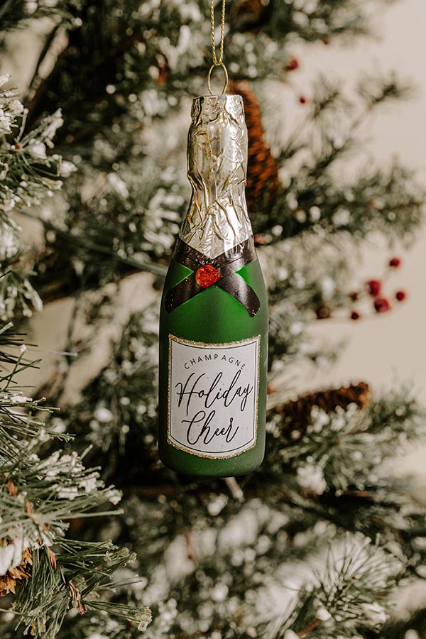 8 Oak Lane Holiday Cheer Champagne Glass Ornament Image - 1