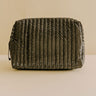 Shiraleah Logan Large Boxy Cosmetic Pouch Olive Image - 1